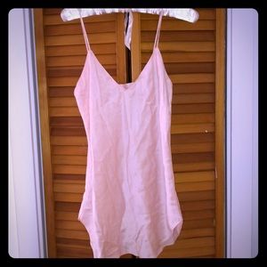 Victoria’s Secret 100% Silk Light Pink Chemise Med